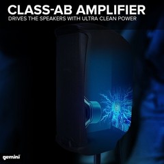 Gemini AS-2115BT Pro Bluetooth 15 Inch 2000 Watt Active PA System DJ Speaker