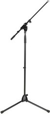 K&M Microphone Stand with Telescoping Boom Arm – Black