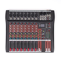 8 Channel Bluetooth Live Studio Audio Mixer Power Mixing Console Board with USB