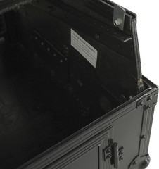 Odyssey FRGS802BL Black 10U Top Slanted 2U Vertical Combo Rack with Gliding Plat