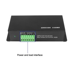 MEIRIYFA 4 Channel DMX512 Decoder LED Dimming Controller Driver,DMX PWM Black