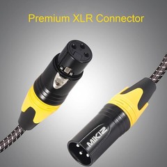 XLR Cables Braided 15 Feet 6 Pack for Microphone – 3-Pin XLR Male to Female A…
