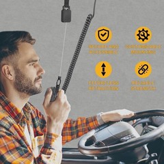 2Pack Retractable Steel Rope Mic Hanger Holder Microphone Car Mount Lanyard