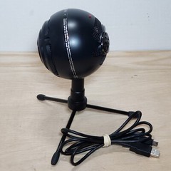 Blue Snowball Ice USB Condenser Microphone Black with Stand & USB Cable Tested