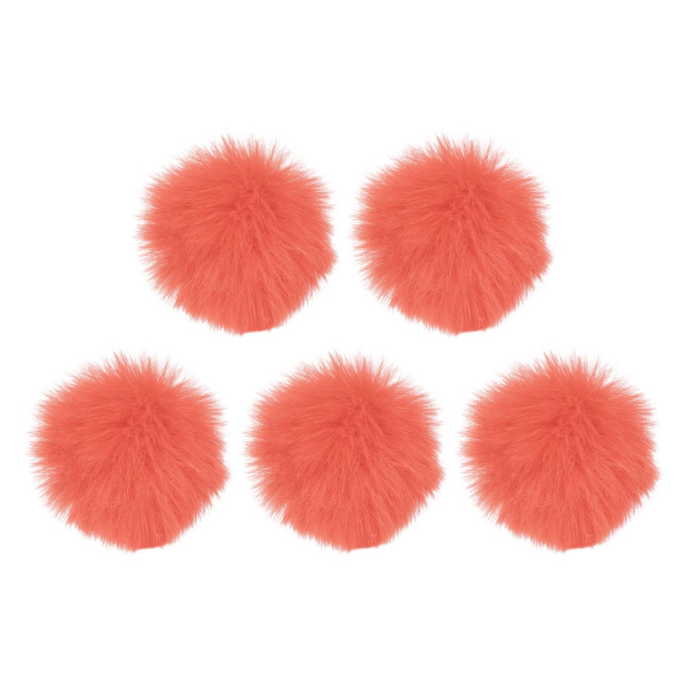 Furry Microphone Windscreen 10mm x 55mm Orange 5 Pack
