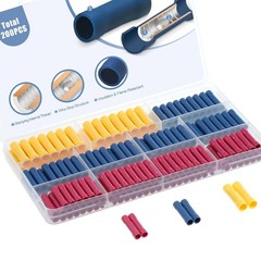 AIRIC UL Listed 200 Pcs Wire Butt Splice Red/Blue/Yellow(22-10 AWG)