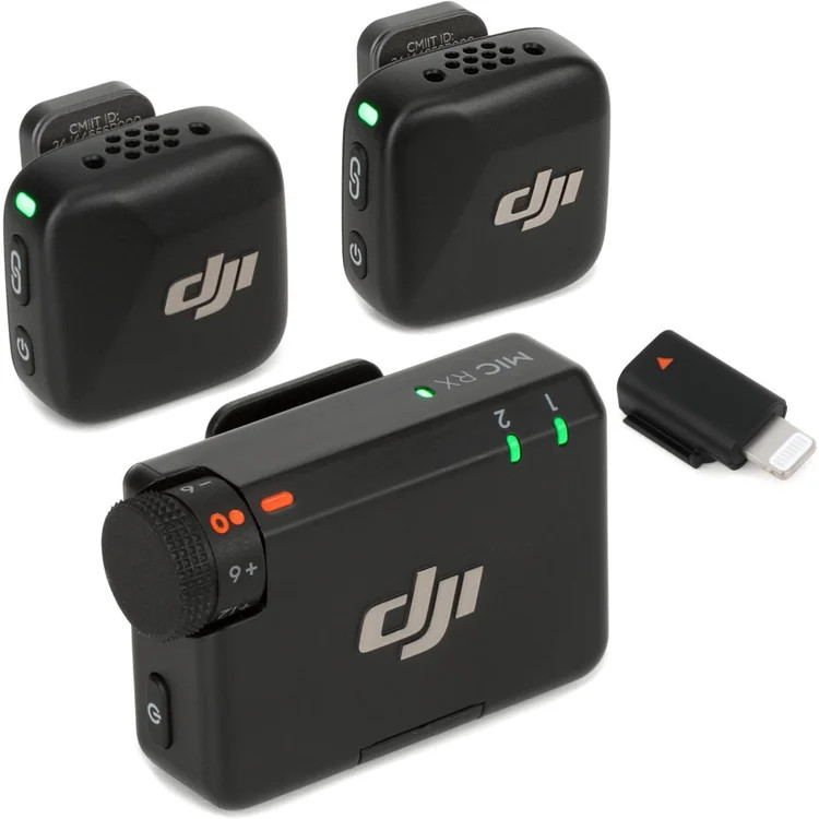 DJI Mic Mini Dual Wireless System with Lightning Adapter