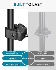 Mic Stand Phone Holder, Flexible Gooseneck Mount Clamp for Microphone Boom Ar…