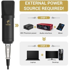 Professional XLR Condenser Microphone Kit with T20 Boom Arm