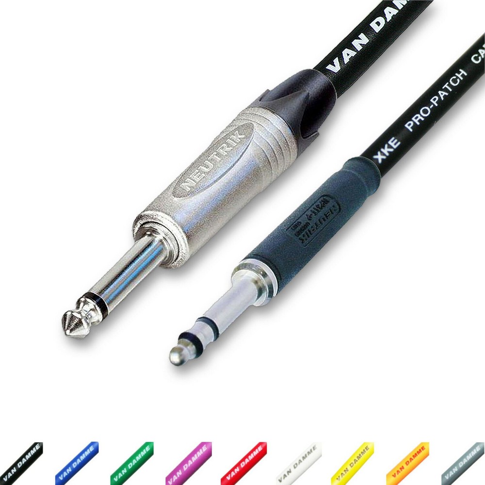 Neutrik TT Bantam Jack to Mono 1/4″ jack. 4.4mm to 6mm Plugs. Van Damme Cables