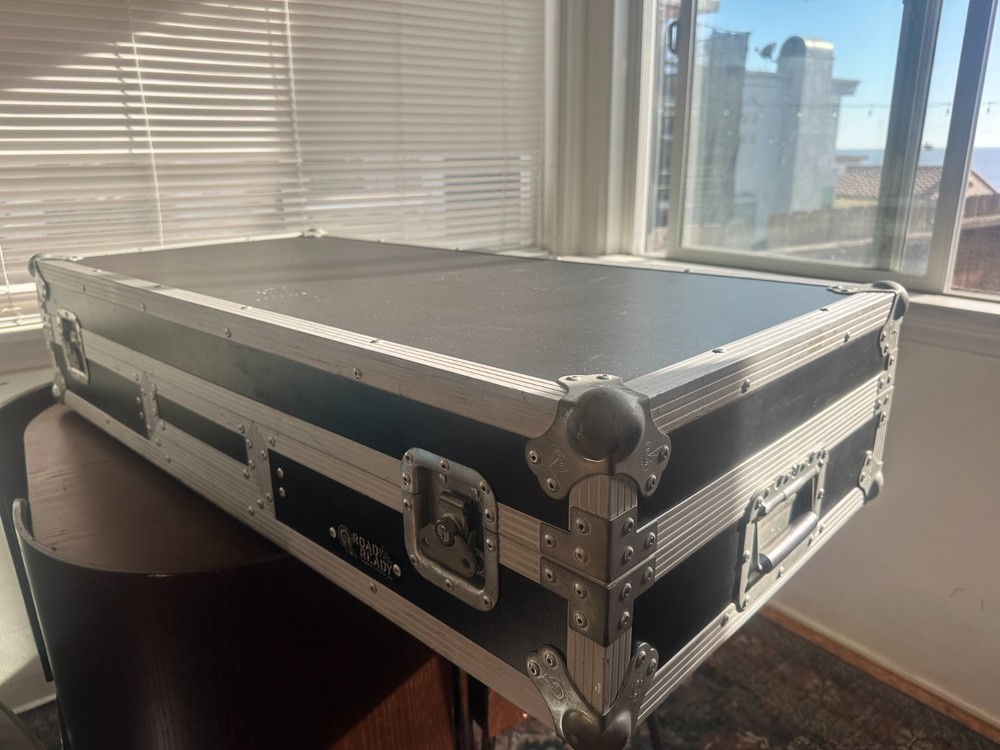 Road Ready RRDJ12W DJ Coffin Case with Wheels | Fits 2 Turntables & 12″ Mixer
