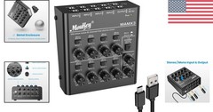 Professional 8 Channel Line Mixer with Ultra Low Noise – Ideal for Small Venues