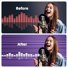 8 Pack Sound Proof Foam Panels for Wall,12″ X 12″ X 2 Inch 8pack Black Purple