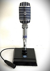Vintage 1950’s Shure 55S Dynamic Microphone, original, working, w/stand & cable