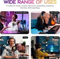 Podcast Equipment Bundle, Podcast Equipment with BM-800 MicrophoneGold & F998…