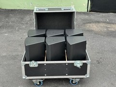 (6) Electro-Voice EVU Series Custom Loud Speakers w/ 8×8 Drivers w/case#7144.THS