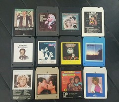 LOT OF 23 – 8 TRACK VINTAGE STEREO CASSETTE CARTRIDGE plus case