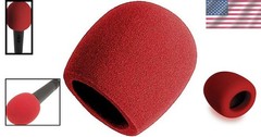 Foam Ball Type Microphone Windscreen Red Flexible Foam for Vocal Performances
