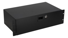 On-Stage RDLS3000 3U Shallow Solid-Steel Locking Rack Drawer