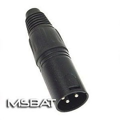 XLR 3-Pin Male Plug Cable End Connector – Black