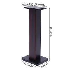 28″ 1 Pair Bookshelf Speaker Stands Surround Sound Home Theater Black Walnut PVC