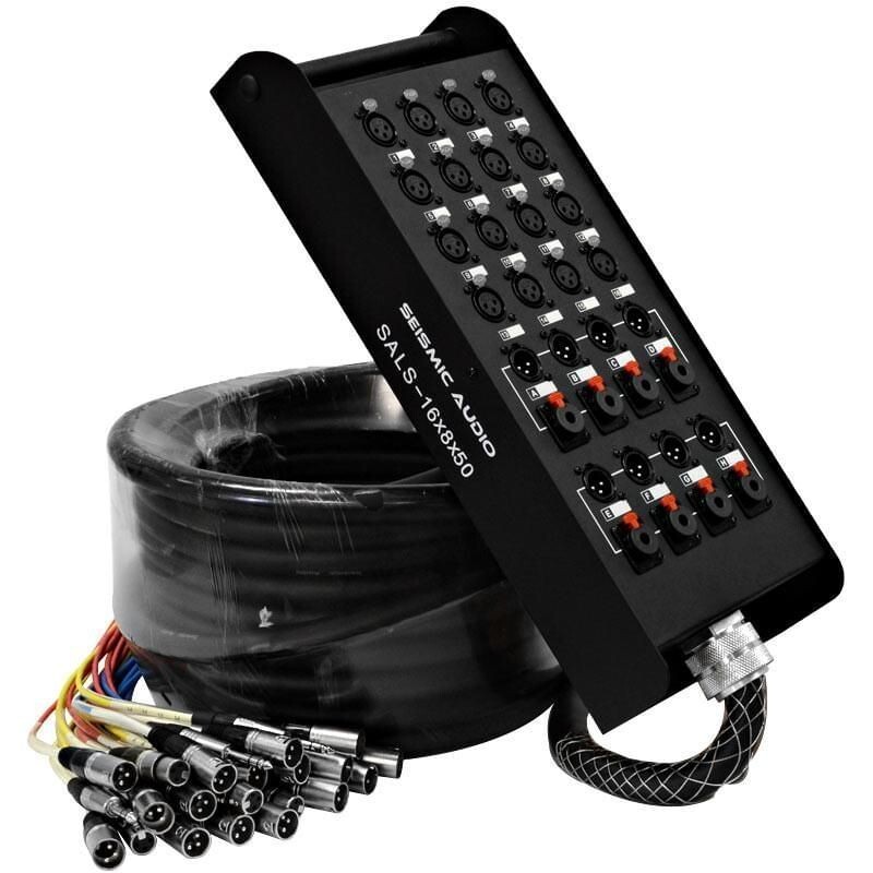 SALS-16x8x50 – 16 Channel 50 Snake Cable (XLR & TRS Returns)
