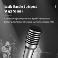 Cardioid Dynamic Microphone, TA-68 Vocal Recording Professional Stage Microph…