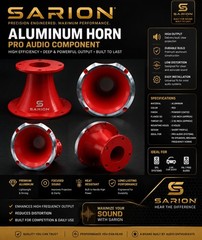 SARION 2inch Horn Diffuser 4 Bolt, Compatible With Ds18,prv Audio,18 Sounds