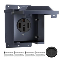 RV Power Outlet Box, 125/250V NEMA 14-50R RV Receptacle UL Listed, 50 Amp