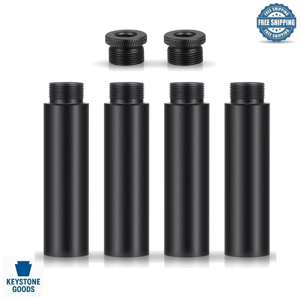 Black Aluminum Mic Stand Extension Set with Adapters for Flexible Recording