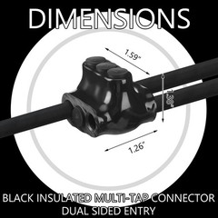 Copkim 5 Pack 3 Port Insulated Wire Connectors Black Multi 4-14AWG,