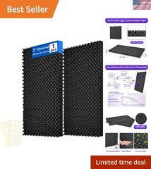 Self-Adhesive Acoustic Panels 48″ x 24″ – High-Density Sound Absorption Foam