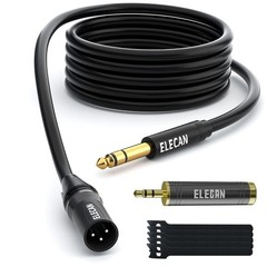 6.35mm 1/4 Inch TRS Male to XLR Male Cable 50 Ft, Balanced Professional Shiel…