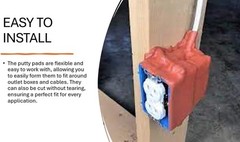 Acoustical Putty Pads – Moldable Soundproofing Pad -Fire Stop for Electrical 3pk