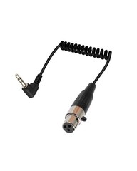 YANBORONSN 90 Degree Gold Plated 3.5mm to mini XLR 3Pin Female Coiled Cable,…