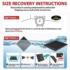 Acoustic Panels High Density Soundproof Foam Panels 1″x12″x12″ (12Pack) Black