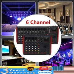 6-Channel Bluetooth Audio Mixer with Digital Effects and Phantom Power