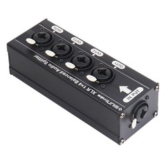 Hotswap 3Pin XLR 1/4″ TS/TRS Combo Connector Splitter Box – 1-in 4-Out Durable A