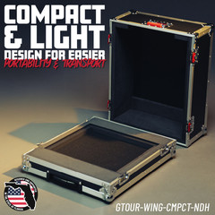 Gator Cases GTOUR Mixer Case Designed for Behringer Wing Compact with Doghouse