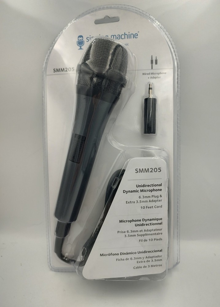 New The Singing Machine SMM205 Undirectional Dynamic Professional Microphone