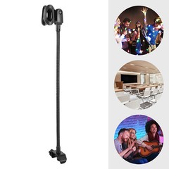 Black Microphone Stand Adjustable Microphone Holder w/ Desk Clamp for recording