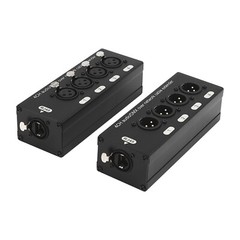 2Pcs 4 Channel Audio Network XLR Male Female to Single Ethercon Cable Extender