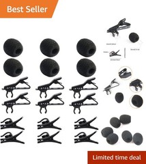 Omnidirectional Lavalier Mic Clips Replacement Kit – 18Pcs for Perfect Sound