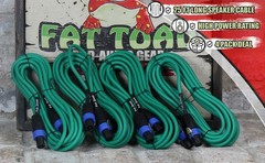 25FT Speaker Cords Speakon Cables FAT TOAD (4 PACK) | Twist Lock Connector Plug