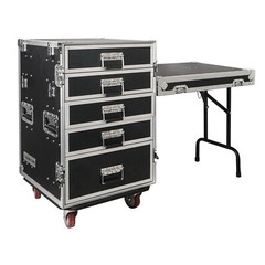Sound Town 5-Drawer Stage Studio Storage Case Table 12mm Plywood STRC-PROWT5D