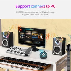 Mini Wireless Foot Pedal BT MIDI Controller Ultra-Low Latency Rechargeable O0R4