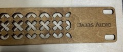 1U decorative ventilated rack panel – wood – laser cut/engraved