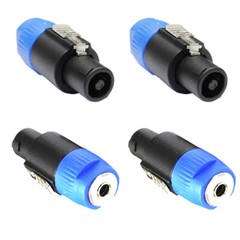 Akevland 4-Pole Speakon to 1/4″ Ts Female Adapter (4 Pcs)