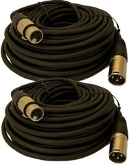 2x 100Ft Shielded Pro XLR 3Pin Male to Female Balance Mic Audio Microphone Cable
