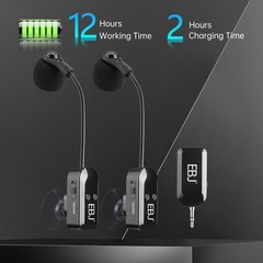 Instrument Microphone Receiver 2.4G Wireless 100ft Range for Guitar Violin
